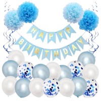 Aranjament Happy Birthday- Albastru