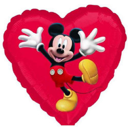 Balon folie inima Mickey 45 cm
