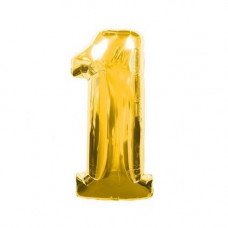 Cifra 1 - Baloane Cifre 80 cm Aurii