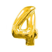 Cifra 4 - Baloane Cifre 80 cm Aurii