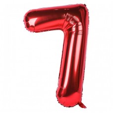 Cifra 7 - Baloane cifre 40 cm Rosii
