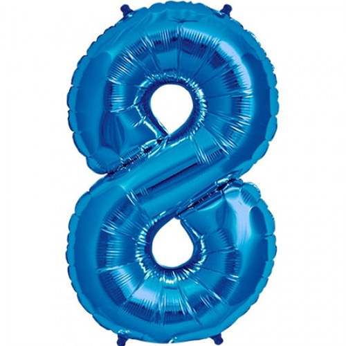Cifra 8 - Baloane cifre 40 cm Albastre
