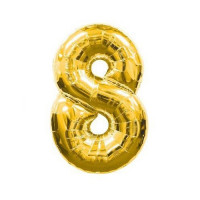 Cifra 8 - Baloane cifre 40 cm Aurii