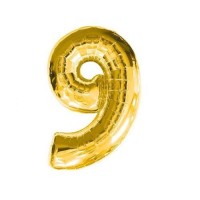 Cifra 9 - Baloane Cifre 80 cm Aurii Cifra 9 - Baloane Cifre 80 cm Aurii