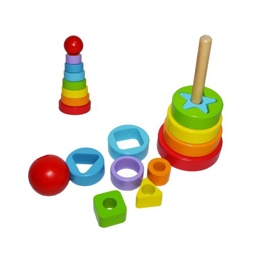 Piramida din Lemn Cu Cercuri