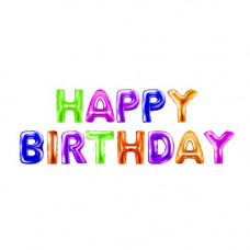 Set baloane folie Happy Birthday Multicolor