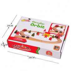 Circuit Auto din Lemn - 25 Piese Circular Orbit