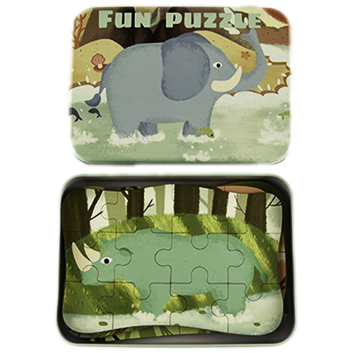 Set 5 imagini, puzzle din lemn, animale salbatice - 40 de piese