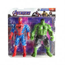 Set figurine Avengers SpiderMan si Hulk