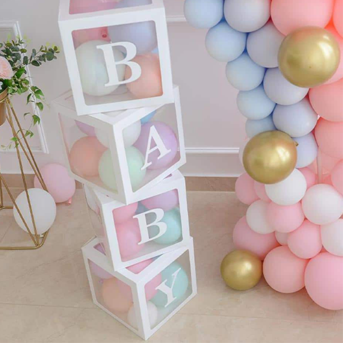Cutii Baby Decor Transparent Albe