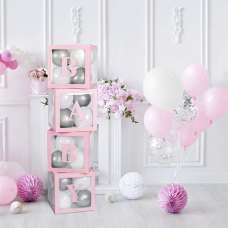 Cutii Baby Decor Transparent Roz
