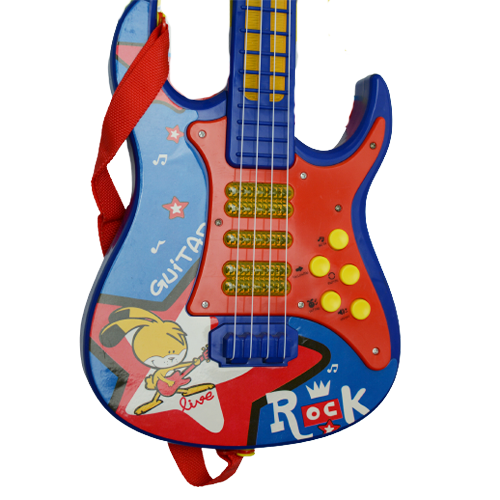 Chitara albastra cu baterii